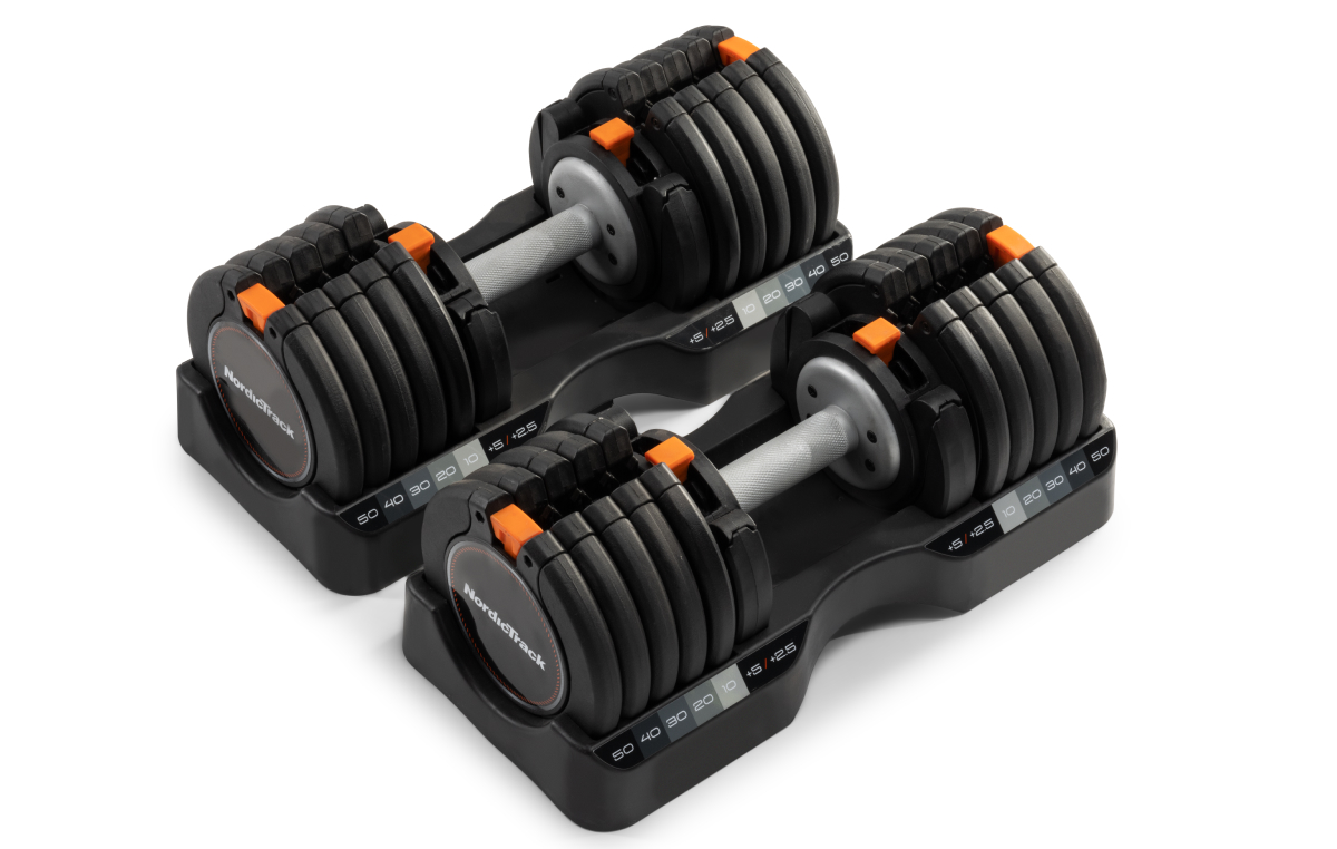 NordicTrack 55lb SelectaWeight Dumbbells Strength Training Just Got